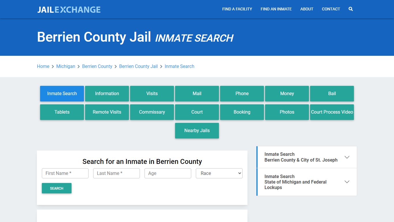 Berrien County Jail, MI Inmate Search: Roster & Mugshots