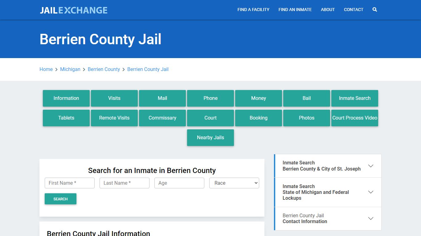 Berrien County Jail Roster Lookup, MI, Inmate Search